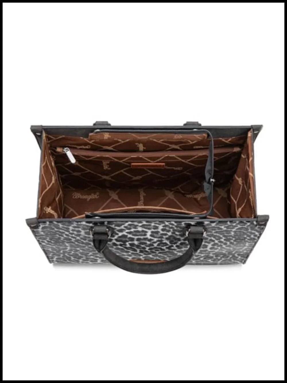 Large Western Tote Bag with Crossbody Strap - Fits Laptop